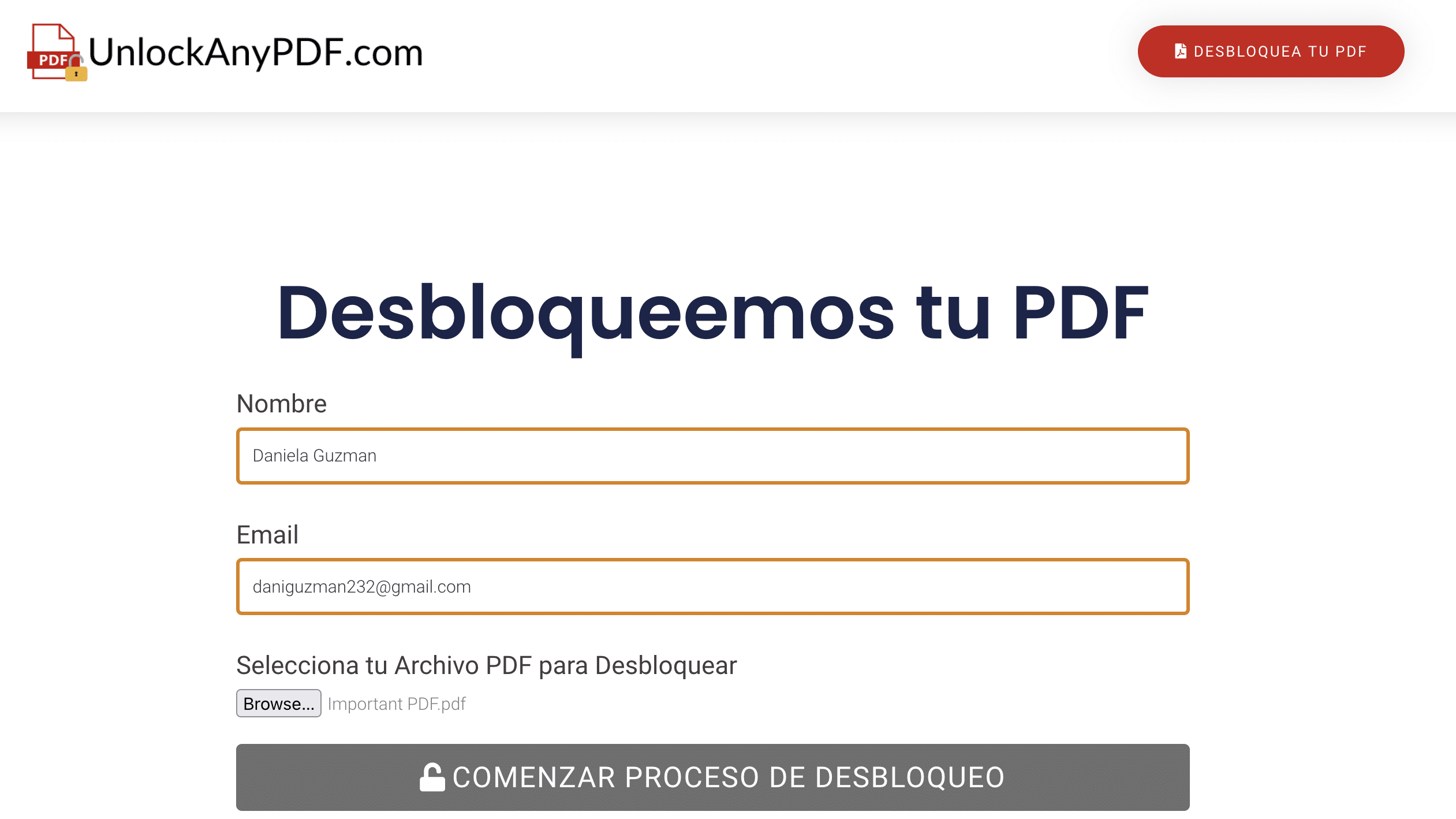 Sube tu archivo PDF para eliminar las restricciones que tiene