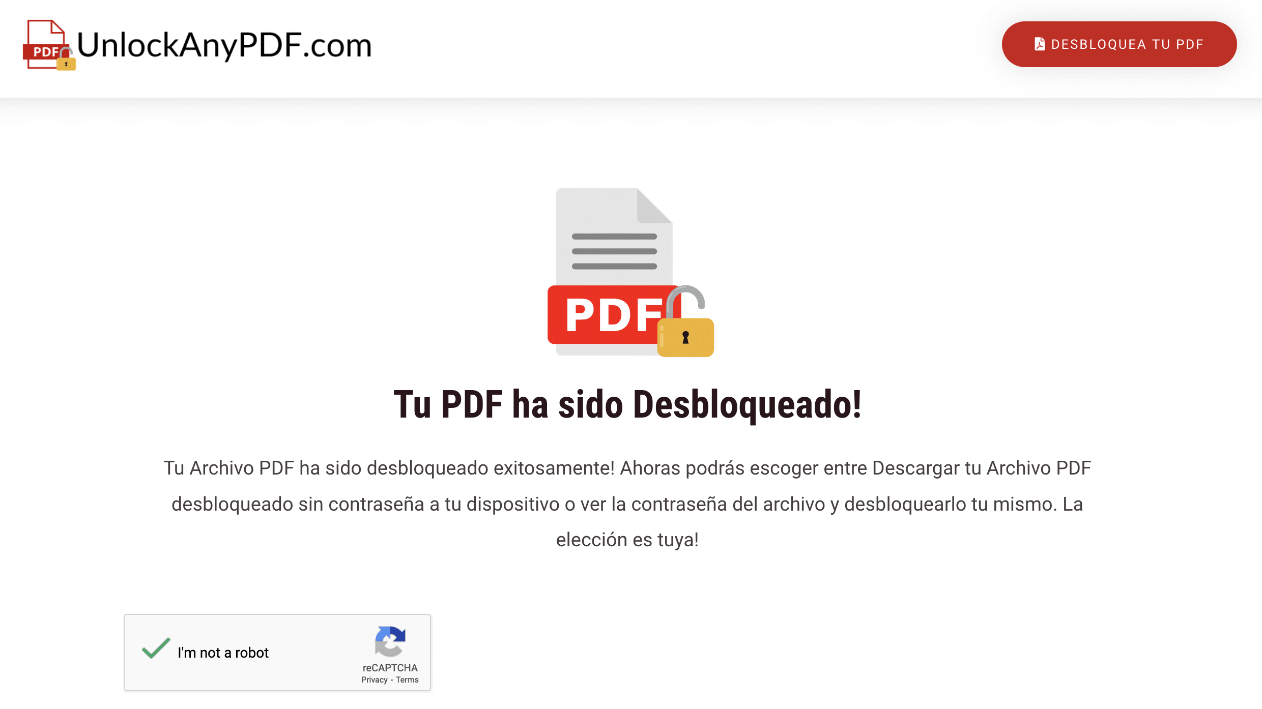 Desbloquea tu PDF