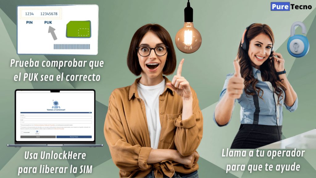 Cómo desbloquear una tarjeta SIM sin el código PUK en línea 4 ¿Existe alguna forma de recuperar el PUK si no sirve?